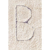 natural ABC area rug black tan playroom