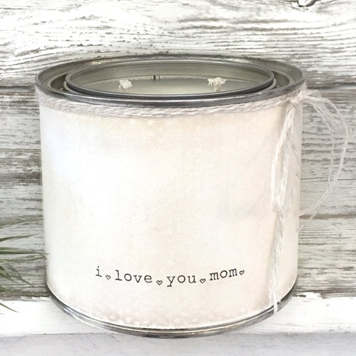 "I Love You Mom" Adorned Decorative Scented Soy Candle