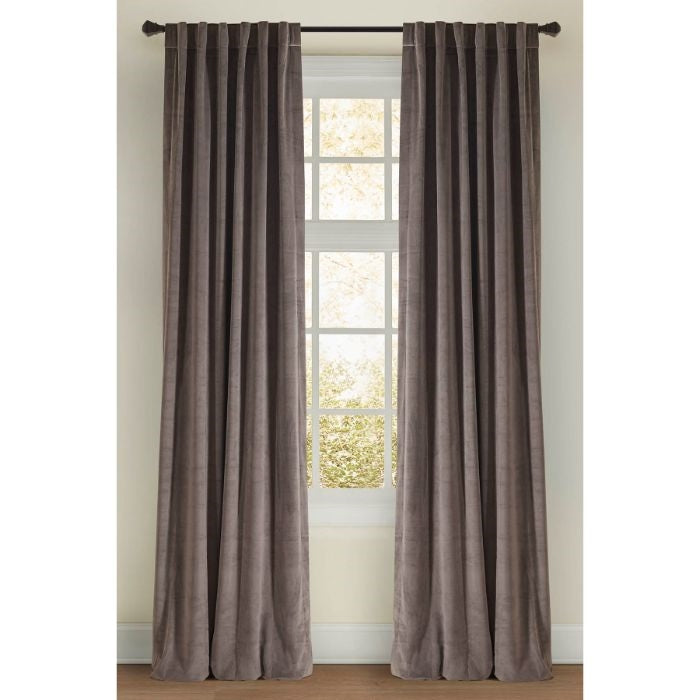 Curtain Panel - Camden - Ash Gray Velvet (size + treatment options)