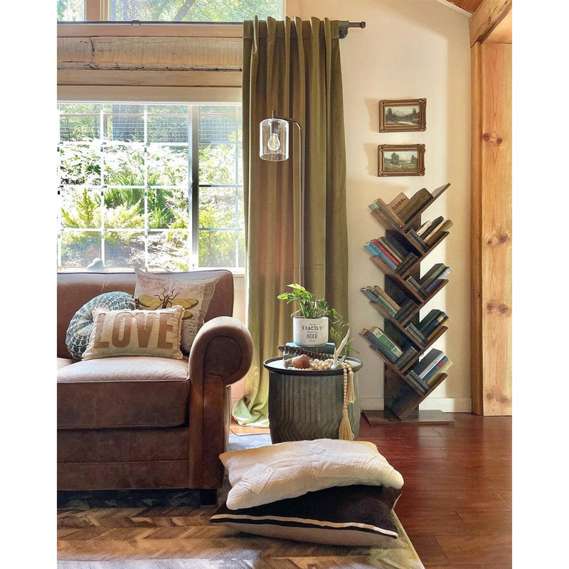 Curtain Panel - Camden - Meadow Green Velvet (size + treatment options)