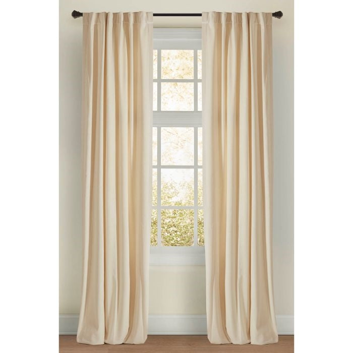 Curtain Panel - Camden - Ivory Velvet (size + treatment options)