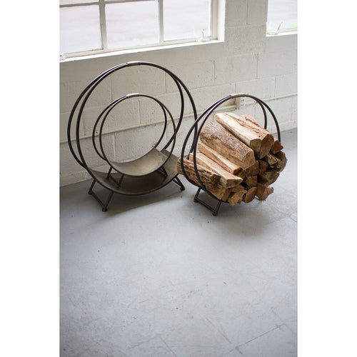 Set 3 Metal Firewood Log Racks