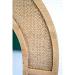 arched mirror rattan frame