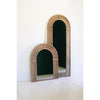tall mirror arched rattan cane frame