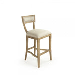 Contemporary Bar Stool - Carvell - Straight Upholstered Back