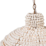 wooden bead chandelier ivory