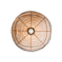 wooden bead chandelier ivory