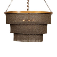 woven bead chandelier bronze gold