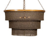 woven bead chandelier bronze gold
