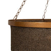 woven bead chandelier bronze gold