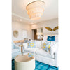 woven bead chandelier natural silver