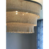 woven bead chandelier natural silver