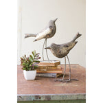 Set of 2 Metal Birds