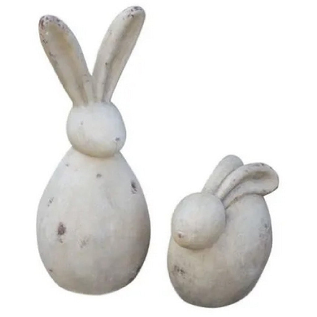 White Easter bunny home decor