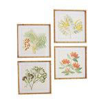 floral prints framed art set botanical multi color