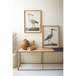 coastal shore birds wall art bamboo frame