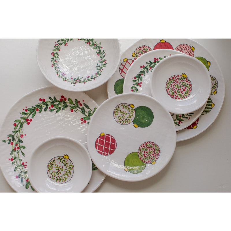 ornament salad plates