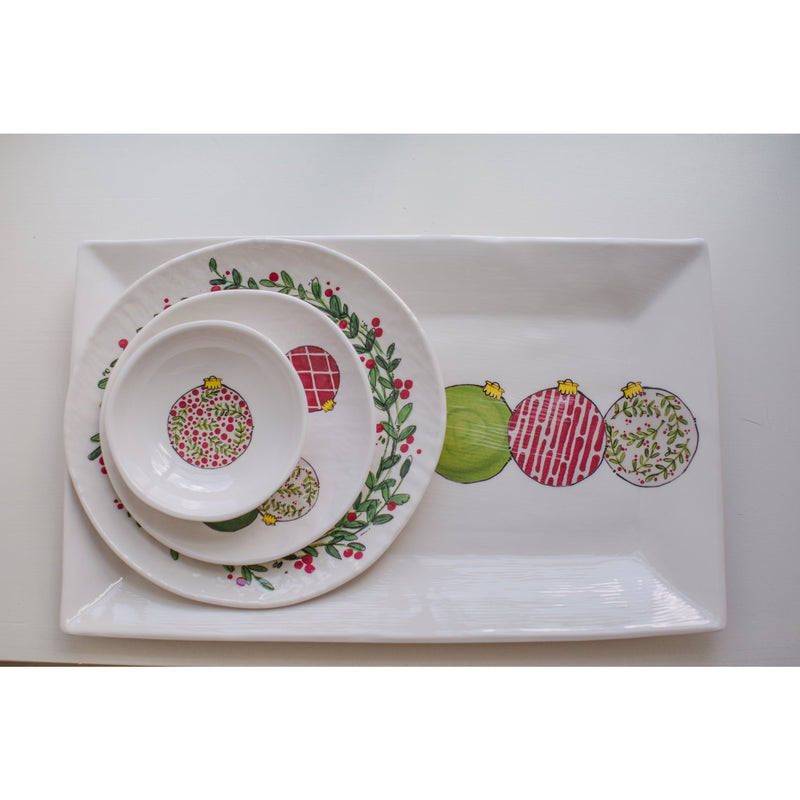 Christmas Ornament Platters (set of 2)