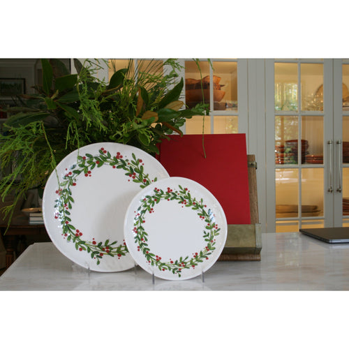 wreath design salad plates