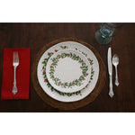 wreath design salad plates