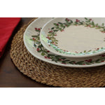 wreath design salad plates