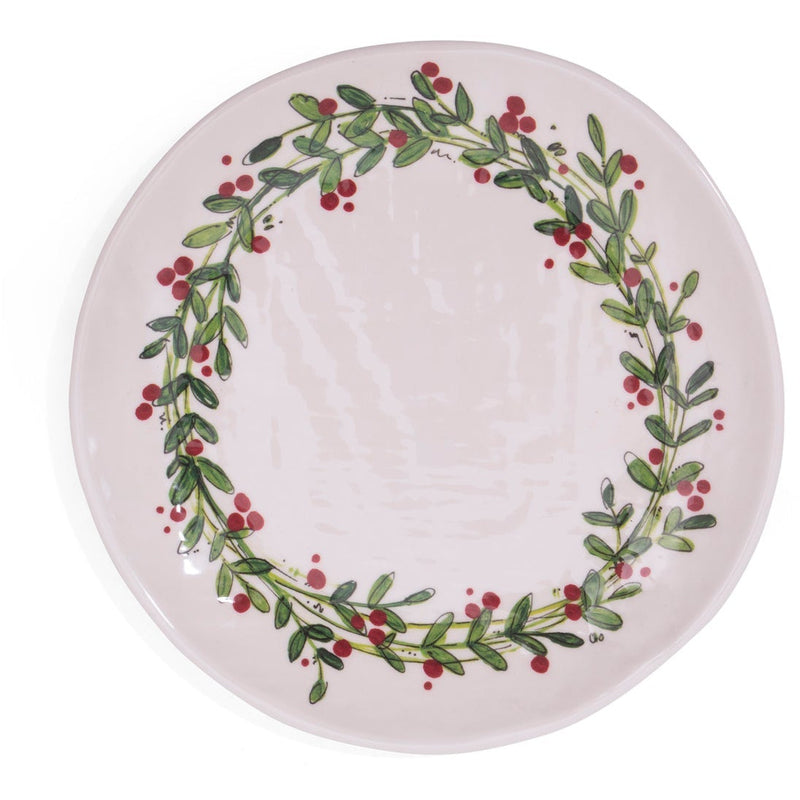 wreath design salad plates
