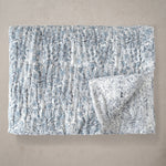 White and blue chrysanthemum quilt