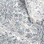 White and blue chrysanthemum quilt