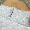 White and blue chrysanthemum quilt
