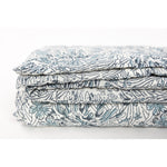 White and blue chrysanthemum quilt