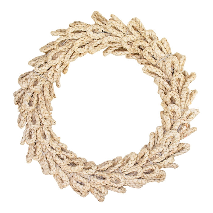 seagrass rope wreath woven