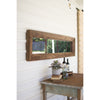 wide long recycled wood framed mirror