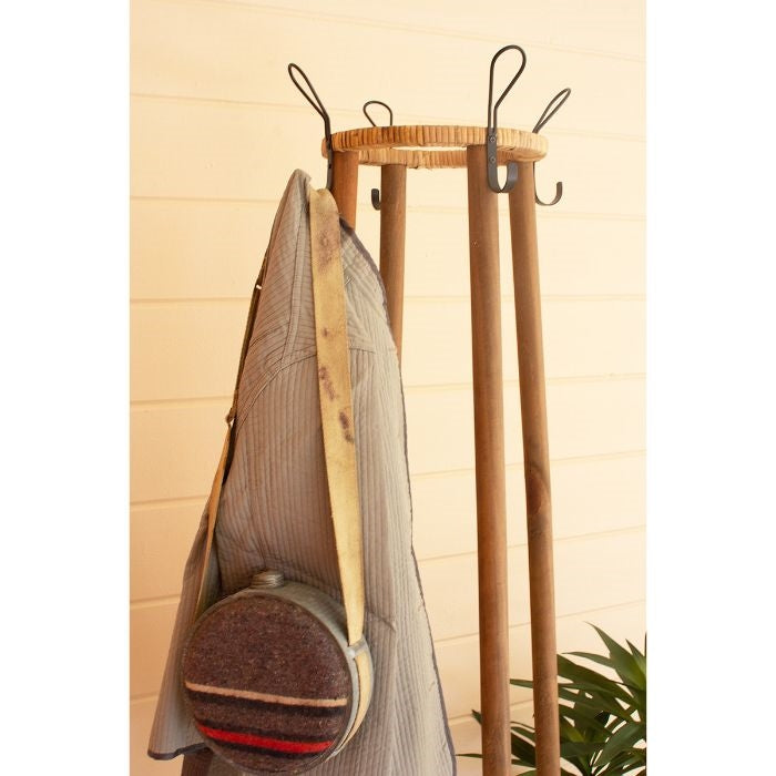 Unique Rattan Decor - Tall Coat Rack with Umbrella Basket – BSEID