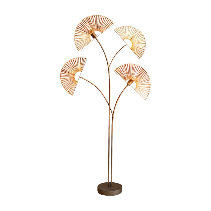 fan bamboo 4-light floor lamp