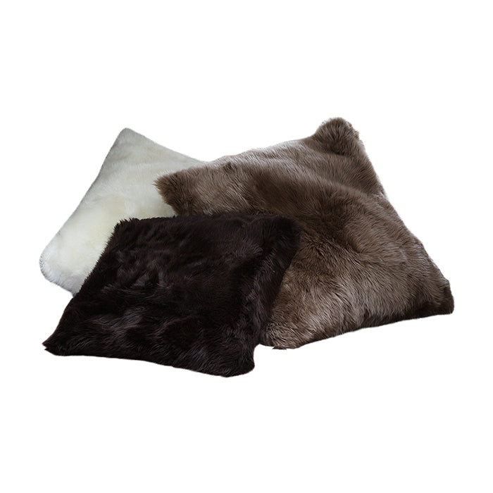 Sheepskin Square Pillow Cushion - Longwool (size + color options)