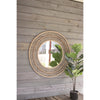 wall mirror bamboo frame round
