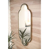 wide wall mirror aged gold frame arches