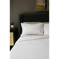 blanket white cotton machine washable pre-washed pre-shrunk cable knit twin queen king woven Maine USA