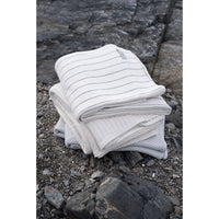 blanket white cotton machine washable pre-washed pre-shrunk cable knit twin queen king woven Maine USA