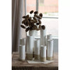 Bud Vases - White Ceramic Cylinders (set of 9)