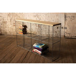 wire cubbies eight wood console