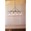 rectangle ceiling light pendant chandelier glass chimes 4-light