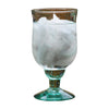 green recycled stemmed water goblets glasses