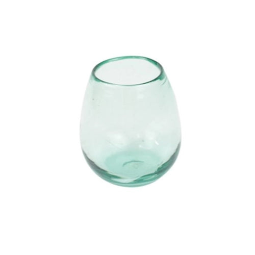 clear recycled clear stemless wine glasses