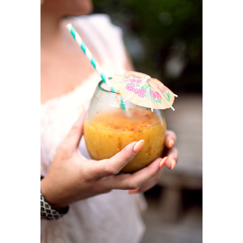 clear recycled clear stemless wine glasses