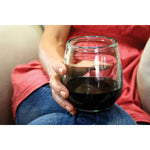 clear recycled clear stemless wine glasses