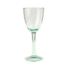 set of 6 recycled green seeded wine glass goblet stemmed
