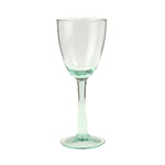 set of 6 recycled green seeded wine glass goblet stemmed