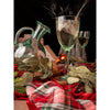 set of 6 recycled green seeded wine glass goblet stemmed