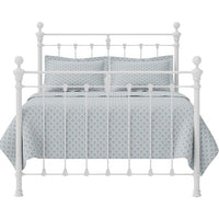 white metal bed queen bed